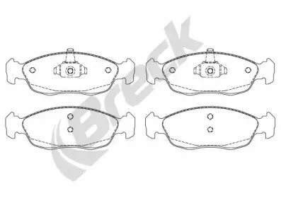 21827 00 702 00 BRECK Комплект тормозных колодок, дисковый тормоз